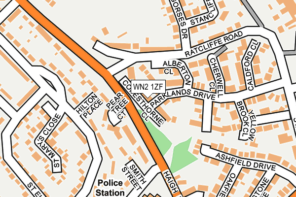 WN2 1ZF map - OS OpenMap – Local (Ordnance Survey)