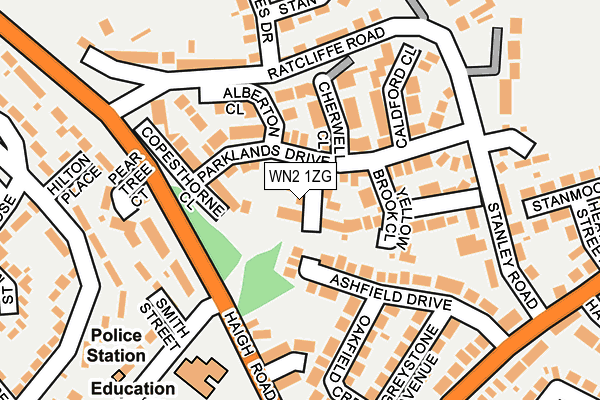 WN2 1ZG map - OS OpenMap – Local (Ordnance Survey)