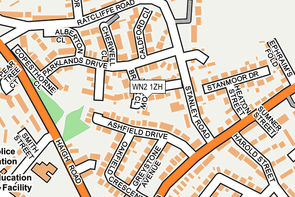 WN2 1ZH map - OS OpenMap – Local (Ordnance Survey)