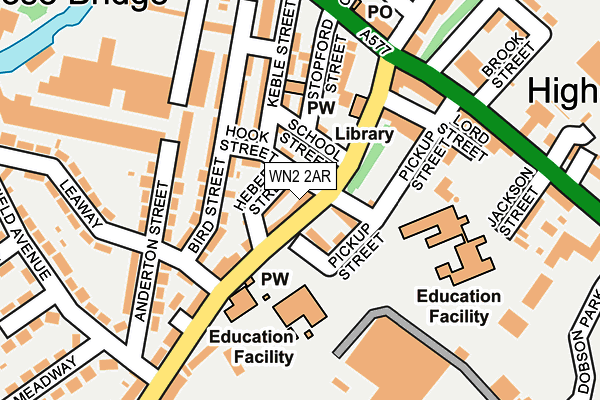 WN2 2AR map - OS OpenMap – Local (Ordnance Survey)