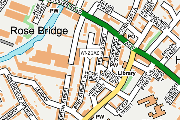 WN2 2AZ map - OS OpenMap – Local (Ordnance Survey)