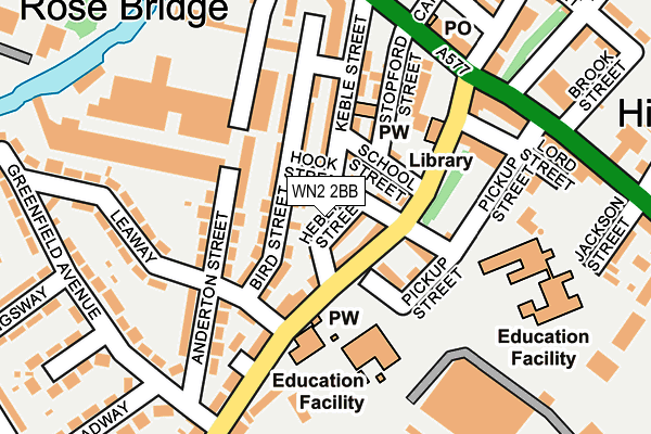WN2 2BB map - OS OpenMap – Local (Ordnance Survey)