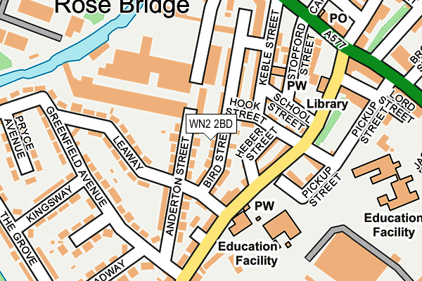 WN2 2BD map - OS OpenMap – Local (Ordnance Survey)