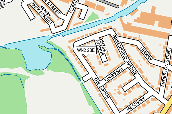 WN2 2BE map - OS OpenMap – Local (Ordnance Survey)