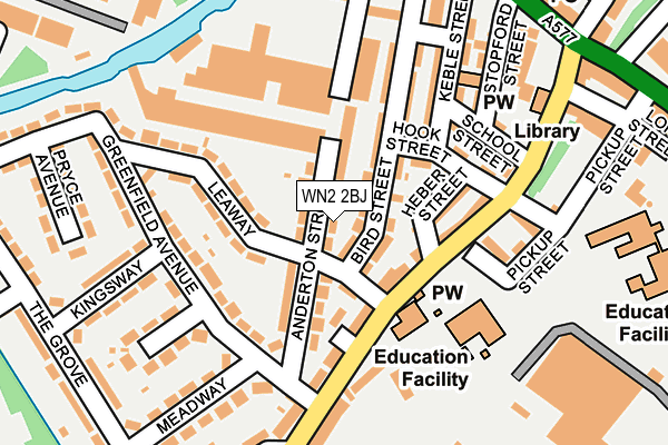 WN2 2BJ map - OS OpenMap – Local (Ordnance Survey)