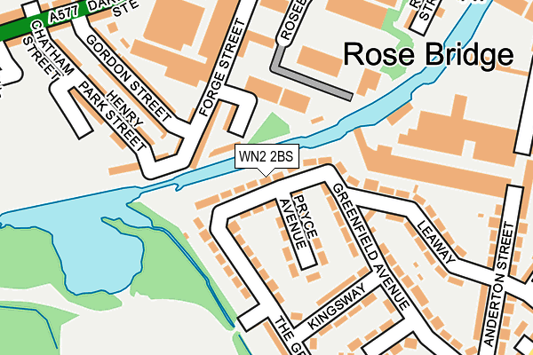 WN2 2BS map - OS OpenMap – Local (Ordnance Survey)