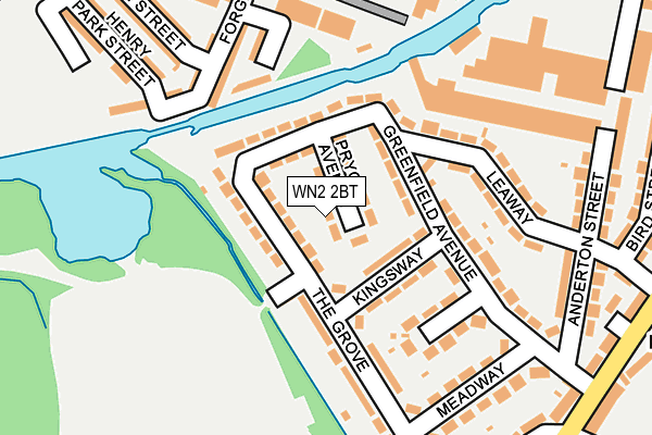 WN2 2BT map - OS OpenMap – Local (Ordnance Survey)