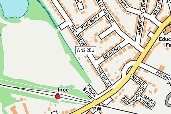 WN2 2BU map - OS OpenMap – Local (Ordnance Survey)
