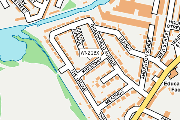 WN2 2BX map - OS OpenMap – Local (Ordnance Survey)