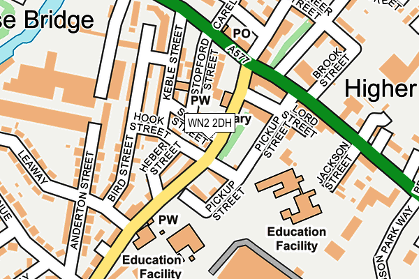 WN2 2DH map - OS OpenMap – Local (Ordnance Survey)