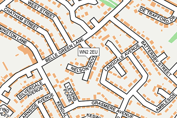 WN2 2EU map - OS OpenMap – Local (Ordnance Survey)