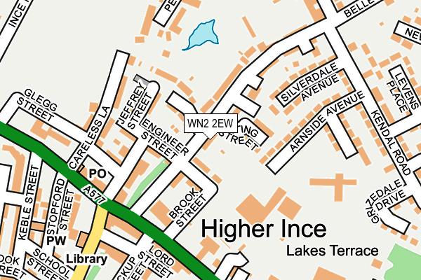 WN2 2EW map - OS OpenMap – Local (Ordnance Survey)