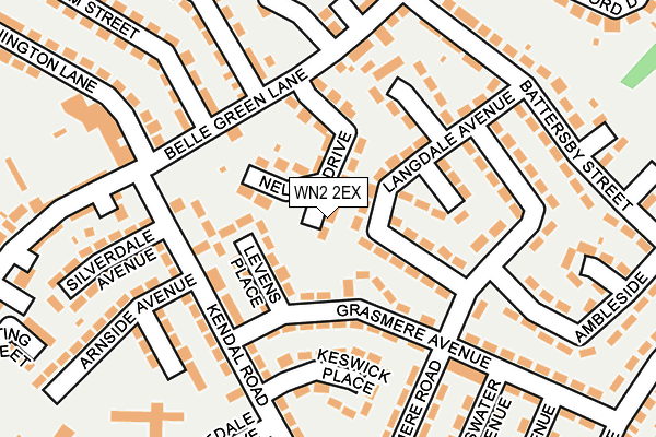 WN2 2EX map - OS OpenMap – Local (Ordnance Survey)