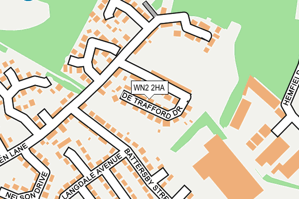 WN2 2HA map - OS OpenMap – Local (Ordnance Survey)