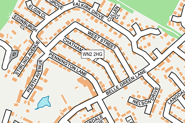 WN2 2HG map - OS OpenMap – Local (Ordnance Survey)