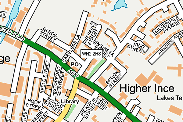 WN2 2HS map - OS OpenMap – Local (Ordnance Survey)