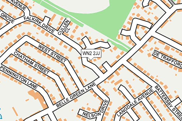 WN2 2JJ map - OS OpenMap – Local (Ordnance Survey)