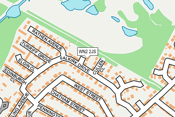WN2 2JS map - OS OpenMap – Local (Ordnance Survey)