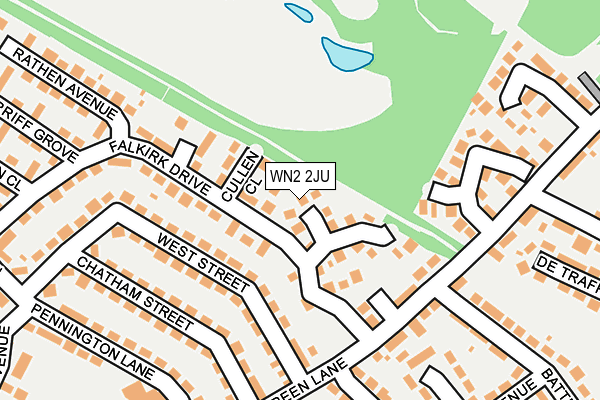 WN2 2JU map - OS OpenMap – Local (Ordnance Survey)