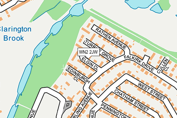 WN2 2JW map - OS OpenMap – Local (Ordnance Survey)