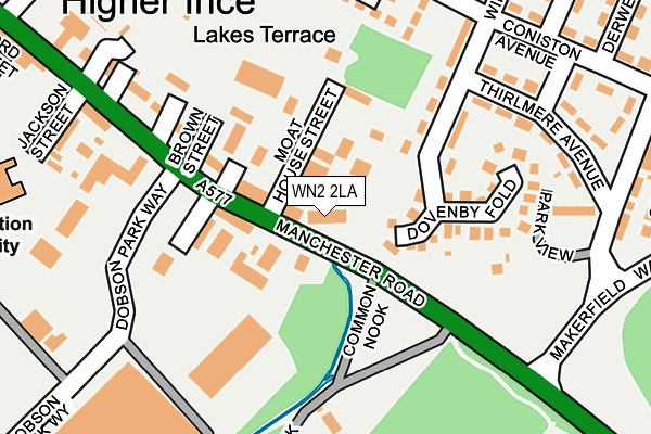 WN2 2LA map - OS OpenMap – Local (Ordnance Survey)