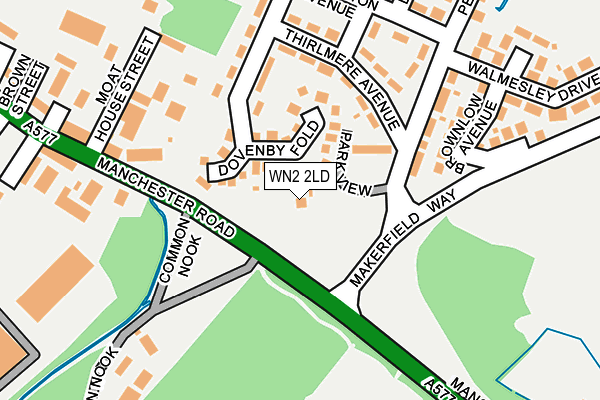 WN2 2LD map - OS OpenMap – Local (Ordnance Survey)