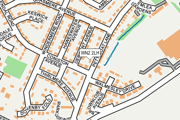 WN2 2LH map - OS OpenMap – Local (Ordnance Survey)