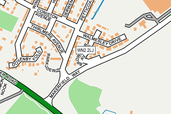 WN2 2LJ map - OS OpenMap – Local (Ordnance Survey)