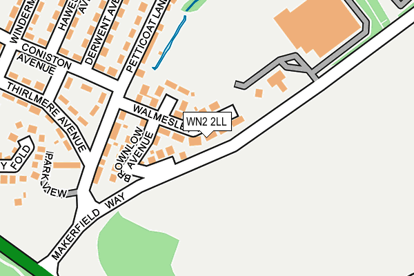 WN2 2LL map - OS OpenMap – Local (Ordnance Survey)