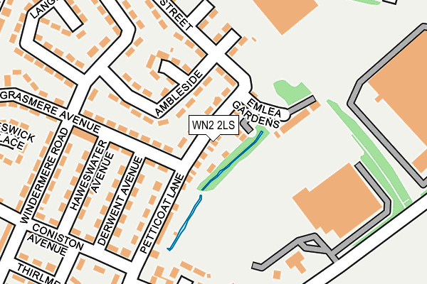 WN2 2LS map - OS OpenMap – Local (Ordnance Survey)
