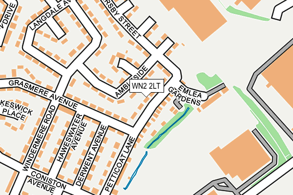 WN2 2LT map - OS OpenMap – Local (Ordnance Survey)