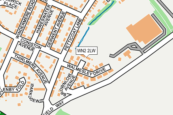 WN2 2LW map - OS OpenMap – Local (Ordnance Survey)