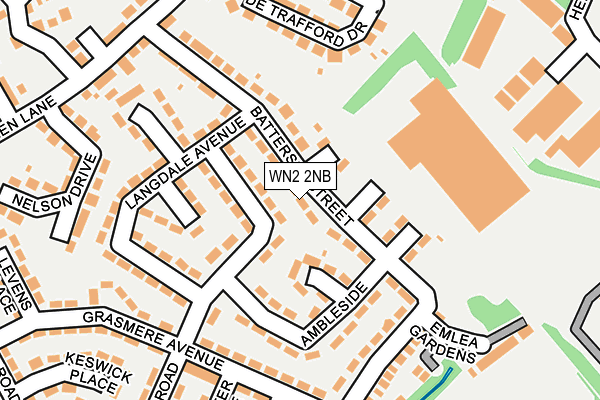 WN2 2NB map - OS OpenMap – Local (Ordnance Survey)