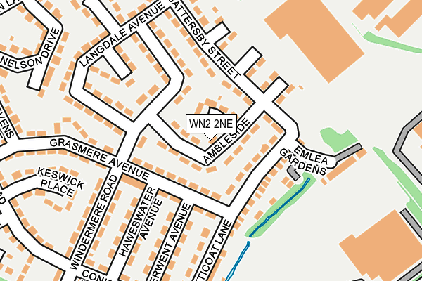 WN2 2NE map - OS OpenMap – Local (Ordnance Survey)
