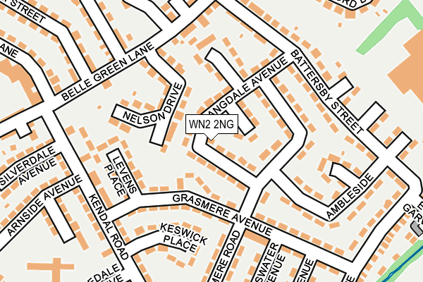 WN2 2NG map - OS OpenMap – Local (Ordnance Survey)