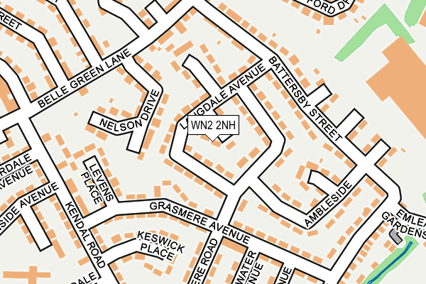 WN2 2NH map - OS OpenMap – Local (Ordnance Survey)