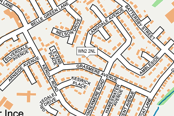 WN2 2NL map - OS OpenMap – Local (Ordnance Survey)