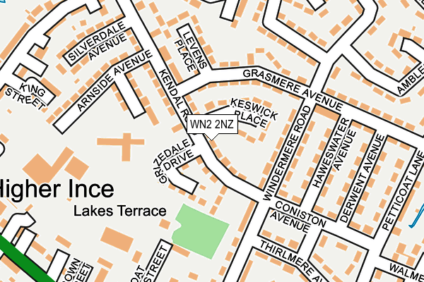 WN2 2NZ map - OS OpenMap – Local (Ordnance Survey)