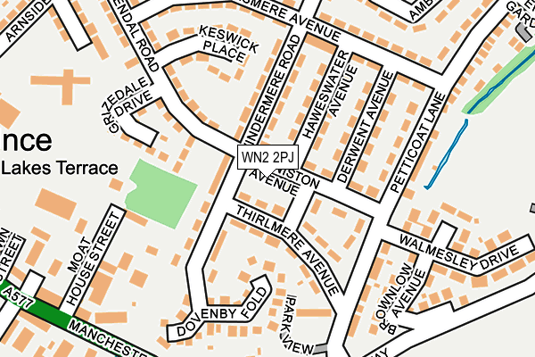 WN2 2PJ map - OS OpenMap – Local (Ordnance Survey)