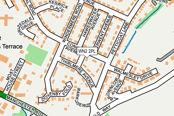 WN2 2PL map - OS OpenMap – Local (Ordnance Survey)
