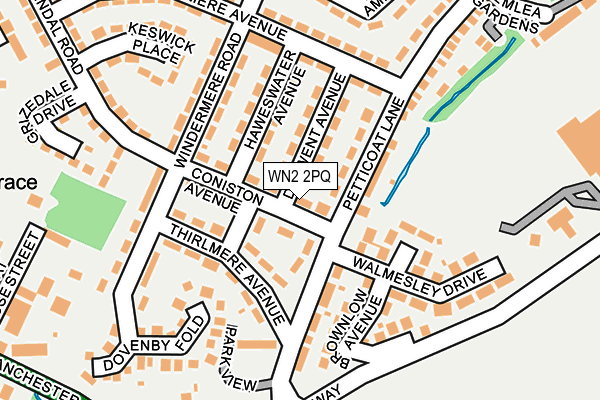 WN2 2PQ map - OS OpenMap – Local (Ordnance Survey)