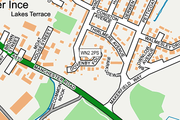 WN2 2PS map - OS OpenMap – Local (Ordnance Survey)