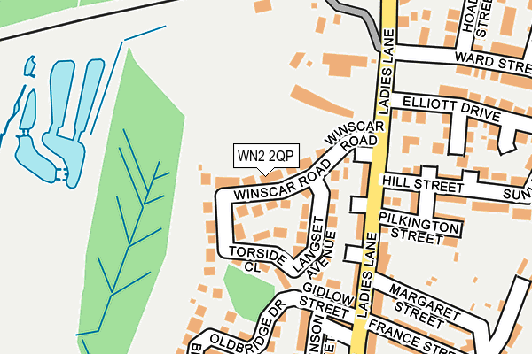 WN2 2QP map - OS OpenMap – Local (Ordnance Survey)