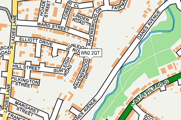 WN2 2QT map - OS OpenMap – Local (Ordnance Survey)