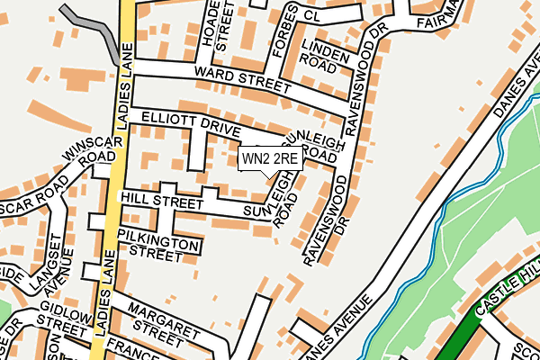 WN2 2RE map - OS OpenMap – Local (Ordnance Survey)