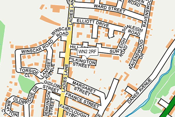 WN2 2RF map - OS OpenMap – Local (Ordnance Survey)