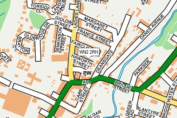 WN2 2RH map - OS OpenMap – Local (Ordnance Survey)