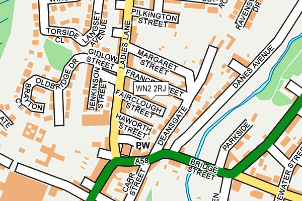 WN2 2RJ map - OS OpenMap – Local (Ordnance Survey)