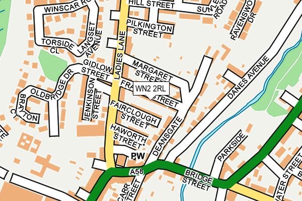WN2 2RL map - OS OpenMap – Local (Ordnance Survey)