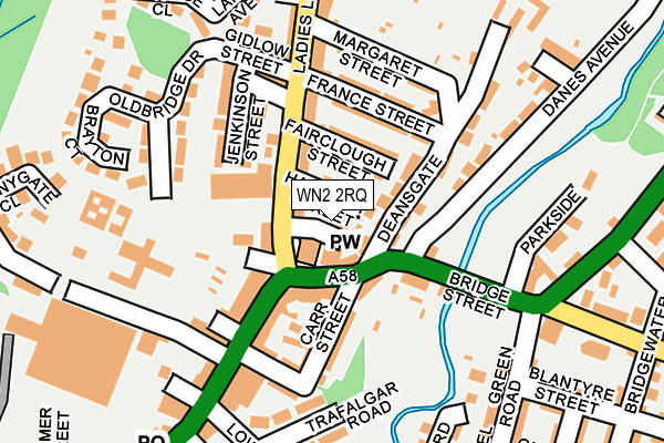 WN2 2RQ map - OS OpenMap – Local (Ordnance Survey)